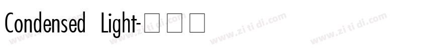 Condensed Light字体转换